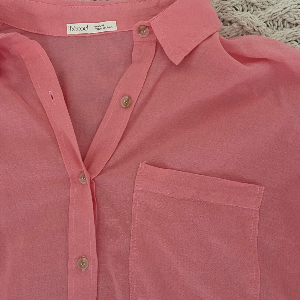 Pink Button-Down Shirt - Picture 3 of 6